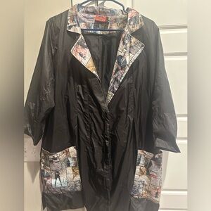 Simon Chang The Collection Black Graphic Women's Jacket-Size 6